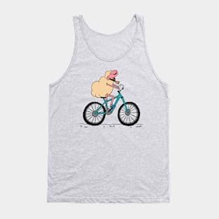 Sheep Riding A Bicycle Tank Top